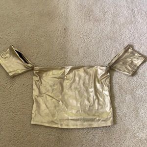 Forever 21, Medium , gold crop top